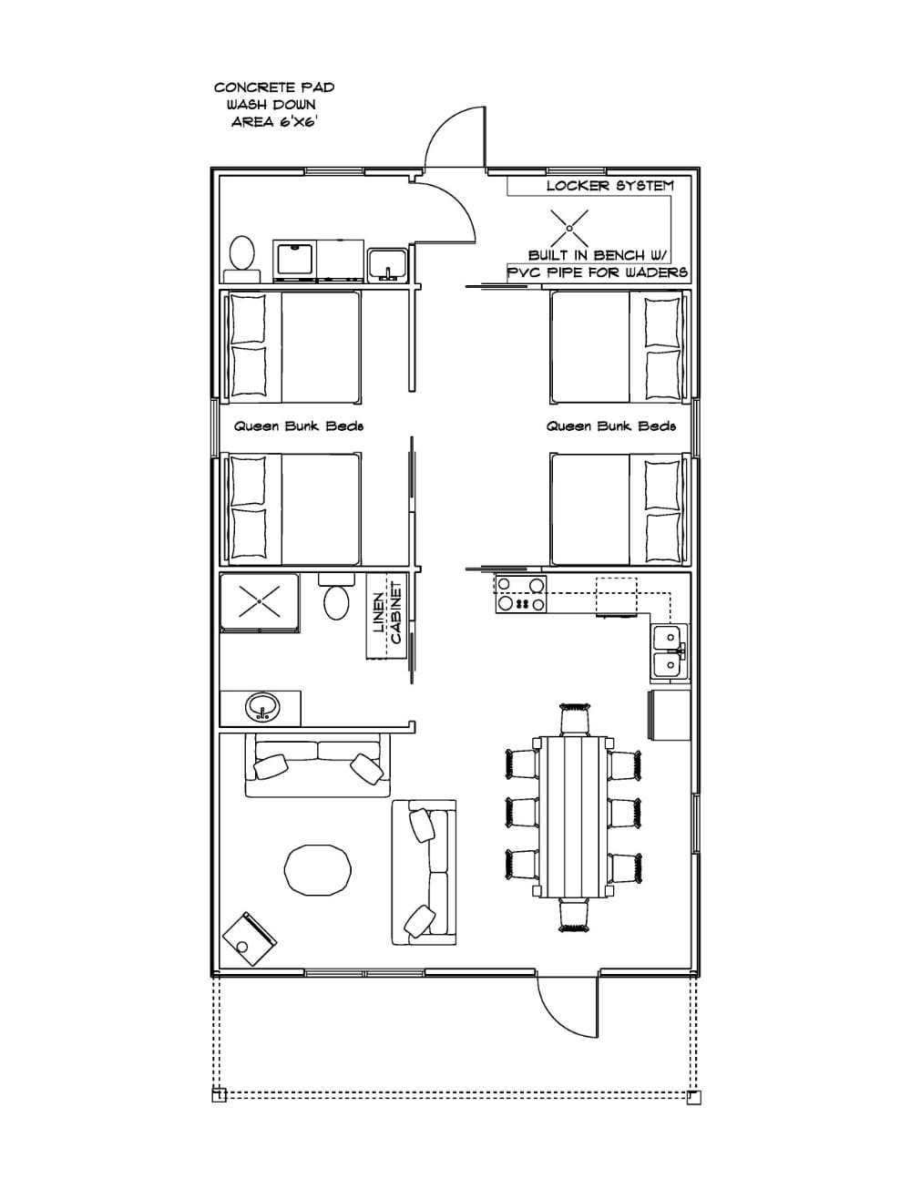 bunk house blueprint