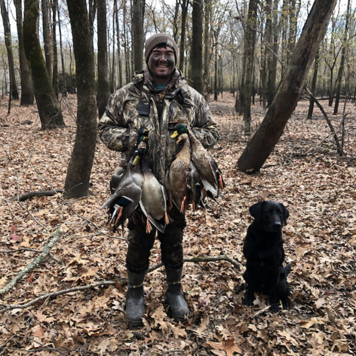hunter with dog